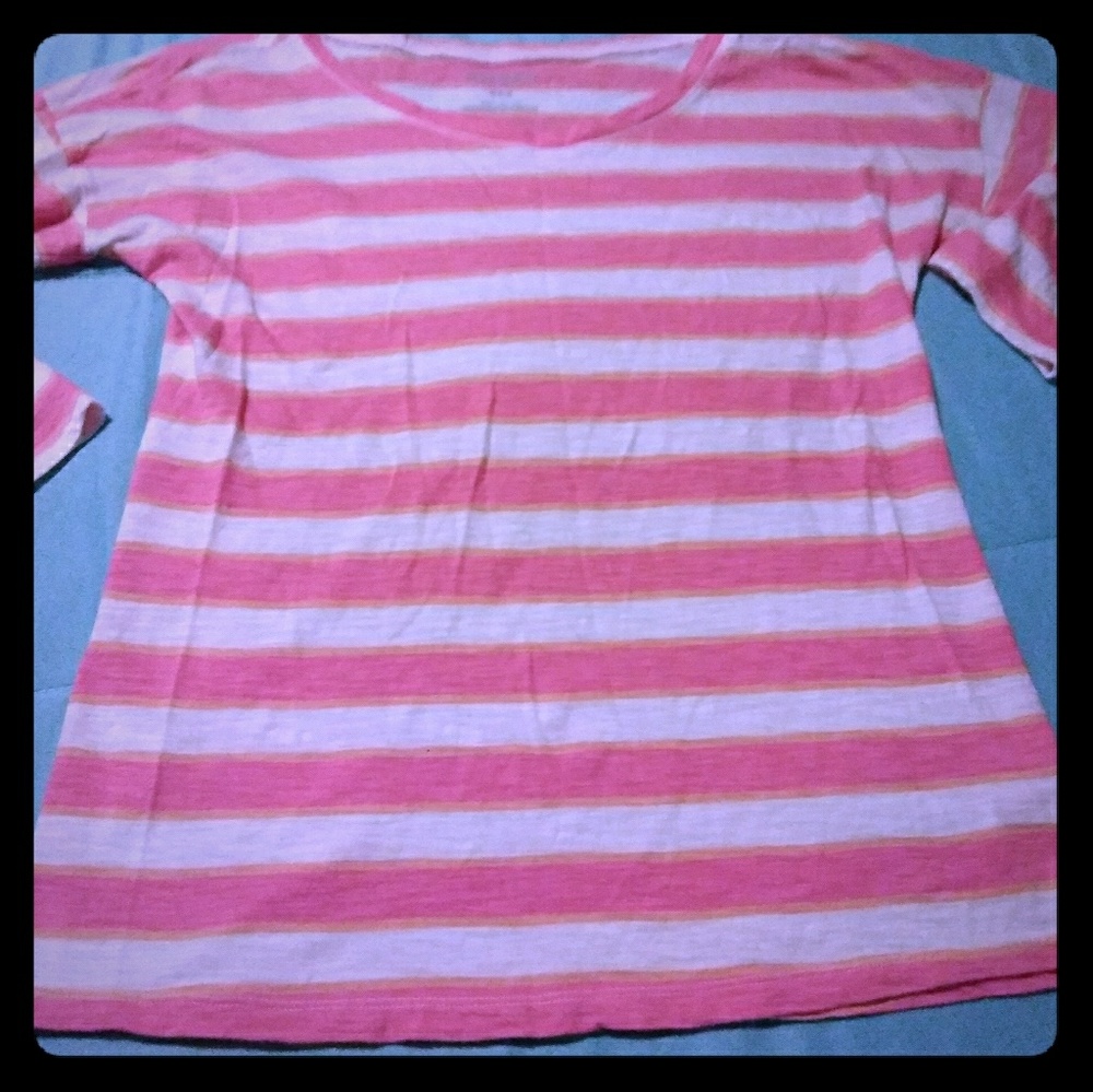 3/4 sleeve striped top